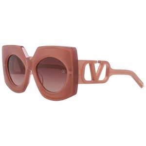 Valentino Oversized Square Sunglasses in Rose Pêche